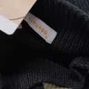 KIRUNDO Women's Striped Sweaters 2024 Fall Winter Outfits Crewneck Ribbed Knit Pullover Trendy Tops with Metal Buttons (Black) S