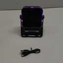 Wireless Bluetooth Induction Speaker, Phone Speaker Amplifier with Colorful Lights & 3500mAh Battery, Portable Phone Stand Compatible with iPhone/iPad/Android/Samsung - Black