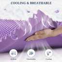 3 Inch Egg Crate Mattress Topper Twin, Gel Infused Memory Foam Mattress Topper for Pressure Relief, Breathable Mattress Pad Bed Topper in a Box, CertiPUR-US Certified, Purple, 38"75"