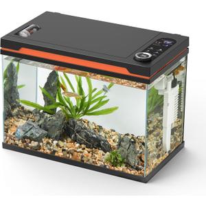 hygger Smart Aquarium Starter Kit, Glass Fish Tank with 24/7 Mode Light, Heater, Water Pump, Filter Media, Auto Feeder,Water Changer, Cleaning Tool, Fishing Net,Timer Automatic Switch (10 Gallon)