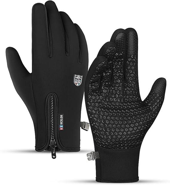 Winter Gloves, Thermal Touch Screen Windproof Gloves, Waterproof Windproof Non-Slip Thermal, Full Finger Mittens for Outdoor (Medium)