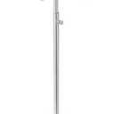 uxcell Keychain Display Stand, 1Pcs - Metal 1-layer Rotating Jewelry Display Stand with 8 Hook, Adjustable Display Rack for Necklace Craft Shows (Silver)
