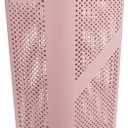 Mind Reader Slim Laundry Hamper with Lid, 60L Clothes Basket, Ventilated Plastic, Pink