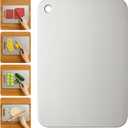 Titanium Cutting Board, 100% Pure Titanium Cutting Boards for Kitchen  Non Stick, Food-Grade, Hygiene & Durability Chopping Mat, Double Sided Chopping Board, Dishwasher Safe (12 x 8 inch)