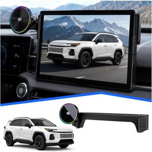 Custom Fit Qi2.2 25W Magnetic Wireless Car Charger Mount for 2026 Toyota RAV4 (12.9in) [Upgraded Cooling Fan Fast Charging Phone Holder],For MagSafe Compatible,Dashboard Phone Mount,Car Accessories