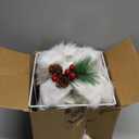 Christmas Bells Ornaments - 6 Pcs White Christmas Tree Bells Pendants for Holiday Party Decoration