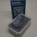 WIBIMEN Mini Ice Cube Trays, Small Tiny Round Pebble Crushed Nugget Ice Trays for Freezer with Lid - Chilling Drinks Coffee Juice(4 Pack/0.55In - Black)