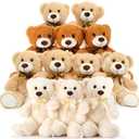 MaoGoLan Bulk Teddy Bear Baby Shower, 12 Packs Small Teddy Bear Stuffed Animals in Bulk,13.5" Small Stuffed Bears Plush for Wedding,Birthday,Christmas, Party Decorations