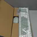 Wireless Keyboard and Mouse Combo, Full-Sized Wireless Keyboard and Adjustable DPI Mouse, 2.4GHz USB Receiver, Silent Keyboard and Mouse for PC, Windows, MAC, Desktop, Laptop (Avocado Green)