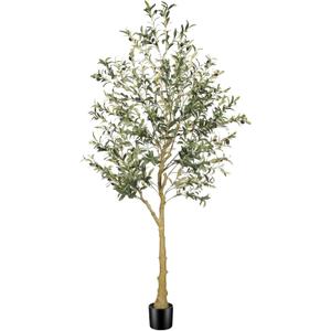 6ft Faux Olive Tree  Tall Artificial Olive Tree with Natural Trunk, Fake Olive Tree Indoor Decor, Olive Plant Artificial Indoor for Home and Office