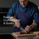 Unisex Apron with Pockets for Cooking, Salon & Art - 100% Cotton Adult Kitchen, Chef, Stylist Apron (Blue)