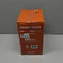 Kismile Small Electric Space Heater Ceramic Space Heater,Portable Heater Fan for Office with Adjustable Thermostat and Overheat Protection ETL Listed for Kitchen, 750W/1500W(Black) (Luxury Black-Built-in Handle)