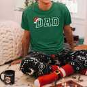 ASTANFY Couples Christmas Shirts Mom and Dad Christmas Shirt Holiday Shirts Family Short Sleeve (Green, S)