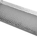 Antrader Hammered Rectangular Tray,Stainless Steel Decorative Tray,Silver Serving Trays,Serving Platter Small Storage Tray(10-Inch by 4-Inch)