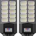 Solar Street Light, Dusk-to-Dawn Waterproof LED Solar Street Lights Outdoor with Pole Mount,9000W IP67,7000K, High Lumen Outdoor Lighting for Driveway, Farm, Street & Parking