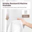 White Waffle Shower Curtain, Waffle Weave Striped Shower Curtain Hotel Luxury White Fabric Shower Curtains for Bathroom