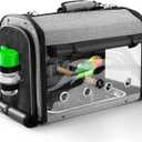 SUERTREE Bird Carrier Bag With Stand, Lightweight Backpack for Parrot, Portable Travel Cage, Pet Transparent Breathable Carrier (17.6"L x 10.6"W x 13.3"H)