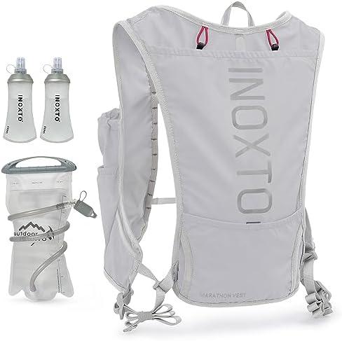 INOXTO Running Hydration Vest Backpack,Lightweight Insulated Pack with 1.5L Water Bladder Bag Daypack for Hiking Trail Running Cycling Race Marathon for Women Men