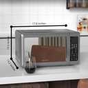 Emerson MW7601SL Countertop Microwave Oven with Sleek Mirrored Finish Glass Door, 700W, 10 Power Levels and 6 Pre-Programmed Settings with Child Safe Lock, 0.7. Cu. Ft., Silver
