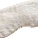 100% Pure Linen Sleep Mask Blackout Eye Mask for Sleeping, Eye Cover with Adjustable Strap - Organic Cotton Core Linen Eyes Mask Breathable for Travel - Gift for Women Men (raw Hemp Color)