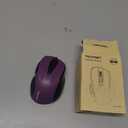 TECKNET Wireless Mouse, 2.4G Ergonomic Optical Mouse, Computer Mouse for Laptop, PC, Computer, Chromebook, Notebook, 6 Buttons, 24 Months Battery Life, 2600 DPI, 5 Adjustment Levels - Purple