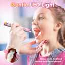 Kids Electric Toothbrush Toddler Toothbrush Age 2-4-8-12 Electric Toothbrush Kids with Timer Rainbow LED Light Up Vibrating Toothbrush Battery Operated Childrens Girls Sonic Tooth Brush (Pink Unicorn)