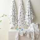 Bunnikins & Clover Muslin Swaddle Blankets for Boys and Girls, Baby Receiving Blankets Unisex, Newborn Essentials for Registry & Gift, 47x47 Inches Swaddles for Newborns, Set of 4