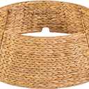 KOLWOVEN 42in Christmas Tree Collar, Christmas Tree Ring Adjustable Water Hyacinth Skirt, Christmas Tree Skirt for Decoration, Base Protection from Pets (Water Hyacinth) (Natural)