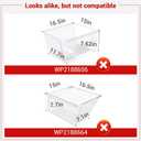 WP2256704 Refrigerator Crisper Drawer (clear) Compatible with whirlpool, kenmore, amana, maytag etc. Refrigerator Crisper Pan 2256704 replace 1469225, PS11739936, AP6006849, EAP6006849 etc.