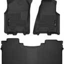 Husky Liners X-act Contour Floor Mats | Fits 2019-2024 Ram 1500 Crew Cab Only | Front & 2nd Row, 3-pc Black - 54608