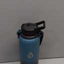RAYMYLO Insulated Water Bottle 40 oz, Triple Wall Vacuum Stainless Steel (Cold for 36Hrs, Hot for 18Hrs), Leak Proof & Non-BPA, Modern Water Flask Jug with Paracord Handle & Straw Spout Lids (Cyan Blue)