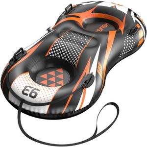 Snow Tube with Towable Leash, AirsFish Inflatable Snow Sled Heavy Duty Cover Wear-Resistant & Antifreeze Material Sledding Tubes for Winter Sports