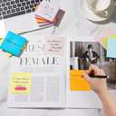 7 x Sticky Notes, 18 Pads, 3 x 3 inches, Multi-Color, Self-Stick Pads, 50 Sheets/Pad, School Supplies and Office Products(Bright Colors)