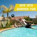 Play Platoon Swimming Pool Basketball Hoop Poolside Above Ground Games for Family - Backboard Adjustable Height 3-4 Feet, Includes PU Leather Basket Ball & Air Pump - Great for Inground Pool Deck