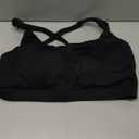 RUNNING GIRL Sports Bra for Women High Support, Molded Cup High Impact Sports Bras with Sewn in Pads Strappy Running Bra (Large, Black)