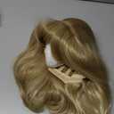 Black Long Curly Beehive Wig Vintage Wig with bangs for Women Costume Cosplay Fancy Dress 60s 70s Retro Wigs (Ash Blonde)