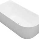 A&E Bath and Shower Oxnard Left 59'' Left Corner Freestanding Bathtub, White