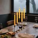 24 Pack Beeswax Taper Candles, 7 inch Dripless and Smokeless All Natural Beeswax Candles Sticks, 7 Hours Burning Time Meditation Candle, Nontoxic Unscented Bee Wax Candle for Home (Yellow)