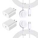 Fast Charging for Apple Watch Charger,2Pack PD USB C Fast iWatch Charger Block with 6FT Magnetic Wireless Cable for iWatch Charging Compatible with Apple Watch Series 11/10/9/8/7/6/SE2/5/4/3/2/1/Ultra