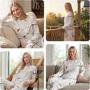 LOOGU Womens Pajama Set Cozy Sweatshirt Casual Jogger Pants Comfy Loungewear for Fall 2 Piece Outfits Clothing, M