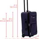 Rockland Fashion Softside 2 Piece Luggage Set, Expandable, (14" Tote/19" Upright), Purple