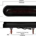 Oval Cargo Carrier Stop Turn Signals Tail Light Light Kit with Waterproof 4 Pin Grommets Wire Harness For Luggage Rack (Pack of 2)