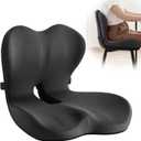 Office Chair Cushion for Tailbone & Low Back Pain Relief, Seat Cushions for Office Chairs with Comfortable Foam and High Backrest, Suitable for Office Chairs, Cars, Trucks, and Home Chairs