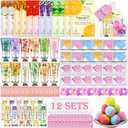 KONEUK 120 PCS Spa Party Supplies for Women, Spa Party Favors Include Face Masks Skincare, Hand Cream, Lip Balm, Under Eye Patches, Lip Mask and Foot Bath Bombs, Spa Birthday Sleepover Party Supplies