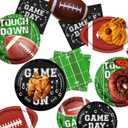 2 x Football Birthday Party Decorations Tableware, Football Party Supplies includes Foot ball Plates and Napkins for Tailgate Party Decorations Touchdown Decorations, 25 Guests