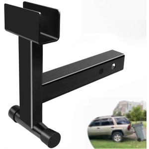 2" Trash Can Hauler Hitch, Trash Can Hitch, Trash Can Hauler, Garbage Hauling Towing Hitch Attachment,Trash Tow Truck Grab Hook Receiver Fit for Lawn Mower Garden Tractors (Black)