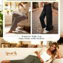 Neer 3 Pack Women's Wide Leg Yoga Pants Comfy Lounge Pants with Pockets Baggy Elastic Waist Joggers Ladies Open Bottom (M)