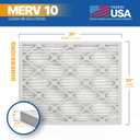 BNX TruFilter 20x25x1 MERV 10 (6-Pack) AC Furnace Air Filter - MADE IN USA - Pleated Air Conditioner HVAC AC Furnace Filters - Removes Odor, Mold, Bacteria, Smoke