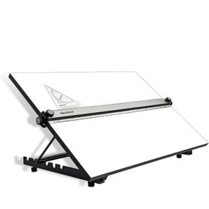 Liquidraw Drafting Board - 20" x 26" | Parallel Motion Bar Table Has 6 Adjustable Working Angles | Includes Drawing Board Clips & Set Square | for Artists, Architects, Students & Professionals