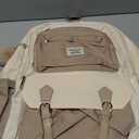 School Backpack for Teen Girls, Aesthetic Schoolbag for Middle School High School, Cute Laptop Bookbag for College Women Students Mochilas Nias, Khaki Beige (15.6in)